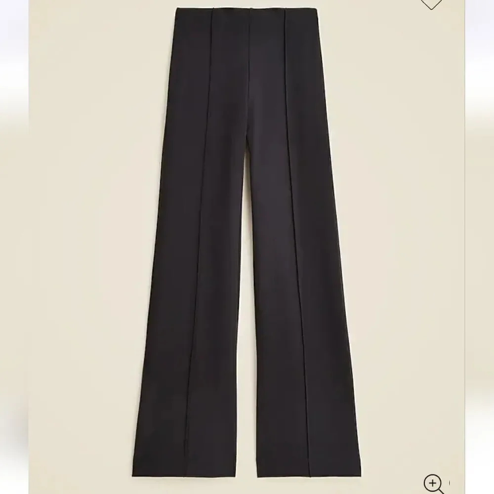 J CREW Elegant Black Stretch Ponte Wide-Leg Pants XSMALL NWT